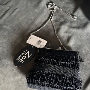 Adams Black Fringe Bag